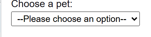 The MDN <select> reference page showing a rendered dropdown of grouped options with its HTML source using optgroup and option elements.